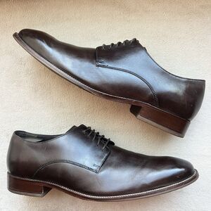 Cole Haan C28880 Fitzgerald Brown Leather Plain Toe Oxford Shoe Men 13 M Career